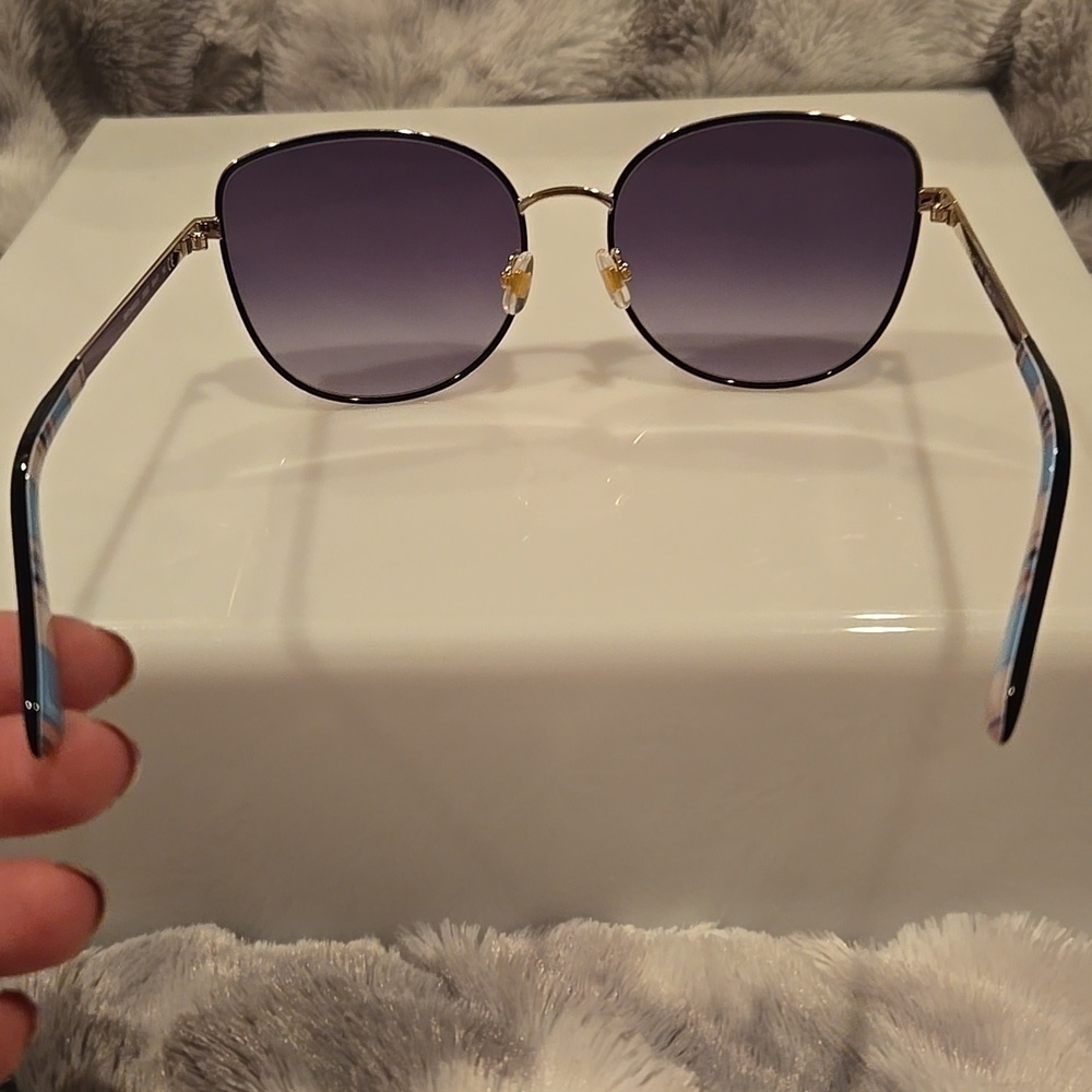 Kate Spade Maryam Gold and Black Oversized Sunglasses Brand New in Case - Picture 10 of 14